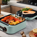 Grill Elétrico Multifuncional com Painel Touch e Controle de Temperatura + BRINDE: Kit de Utensílios para Churrasco.